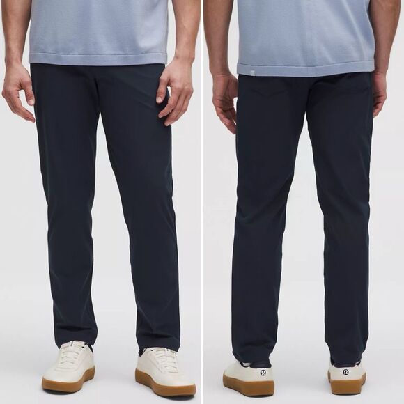 Lululemon Men’s ABC Classic-Fit 5 Pocket Pant 32” Warpstreme in True Navy - Picture 1 of 8